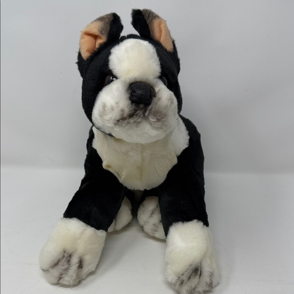 Animal Alley Other - Animal Alley 13” long Plush Black & White Bulldog Stuffed Animal Toy - Kids